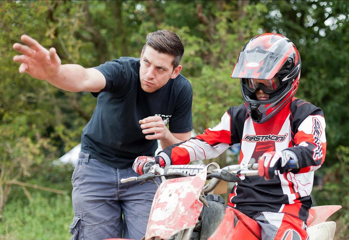 An image of a young boy on a motorcycle taking part in the Archway project, a motorcycle education and youth centre programme supported by the Ellis Campbell Foundation, helping disadvantaged young people in Hampshire, London and Perthshire