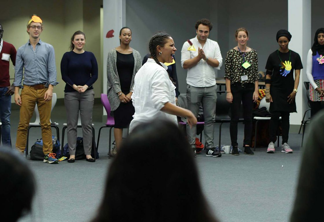 An image of a group of young people participating in the PYE Global Creative Learning Initiative, a charity supported by the Ellis Campbell Foundation, helping disadvantaged young people in Hampshire, London and Perthshire