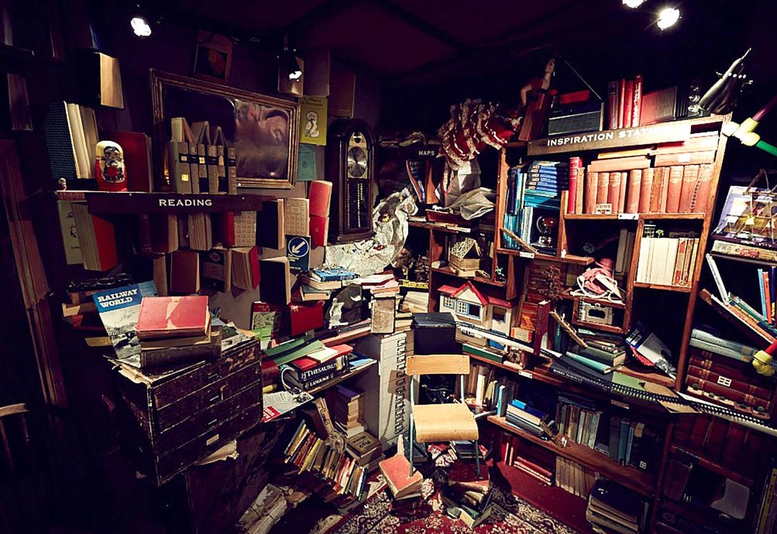 An image of props used by Punchdrunk theatrical experiences, a charity supported by the Ellis Campbell Foundation, helping disadvantaged young people in Hampshire, London and Perthshire