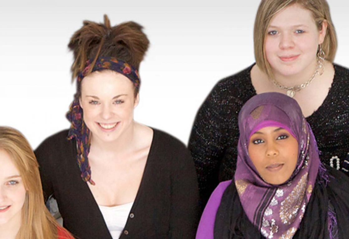 An image of a group of young people of mixed race smiling representing the Resurgo Grant made by the Ellis Campbell Foundation helping disadvantaged young people in Hampshire, London and Perthshire