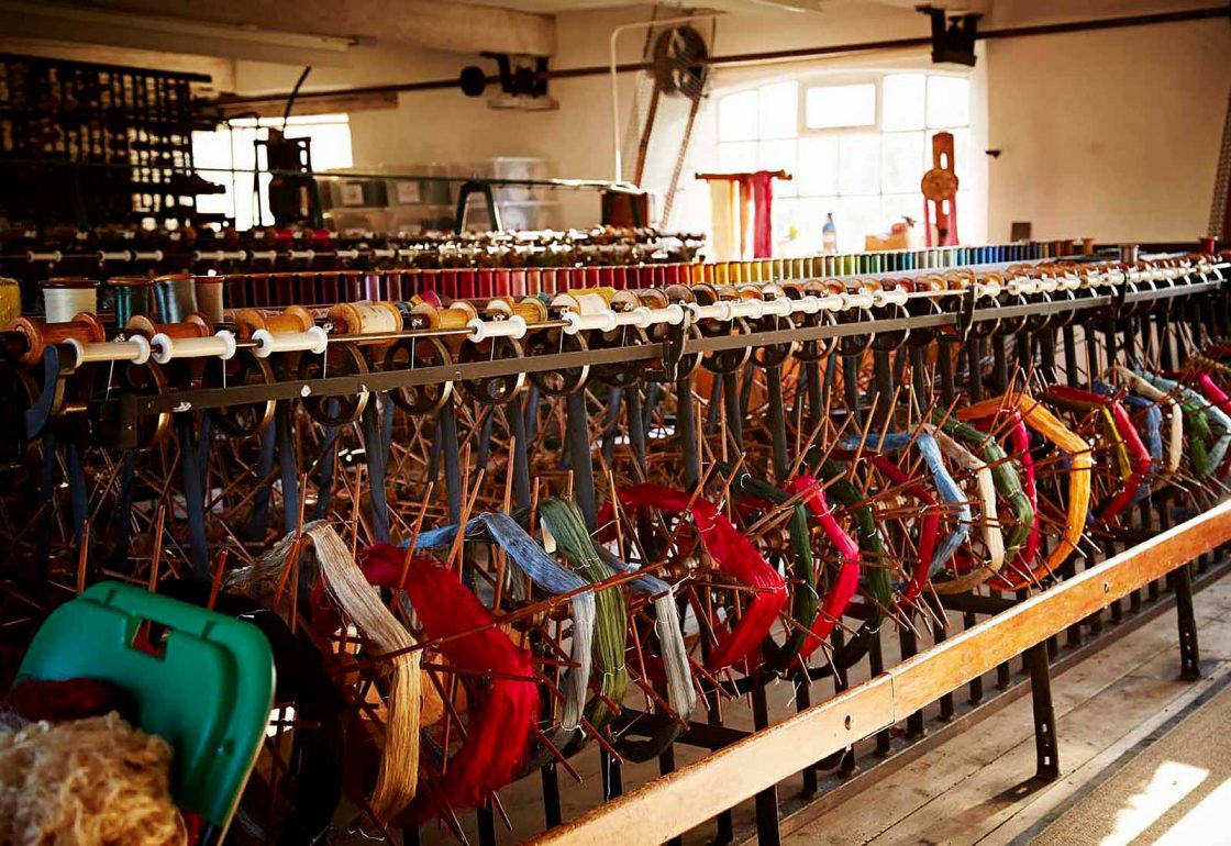 An image of a silk loom representing the Whitchurch Silk Mill Apprenticeship Grant made by the Ellis Campbell Foundation helping disadvantaged young people in Hampshire, London and Perthshire