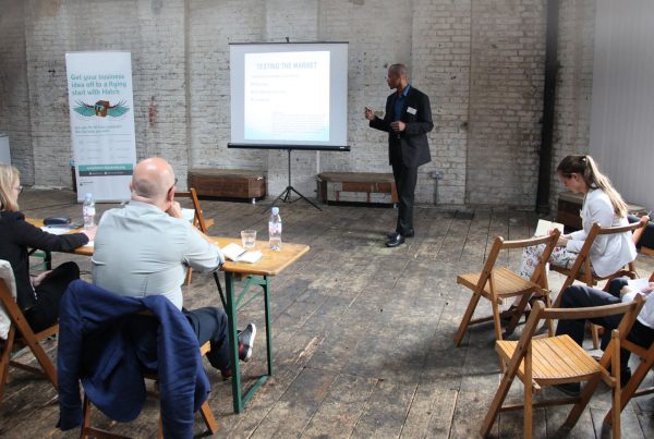 A colour image of a mentoring session at HATCH, a charity supported by the Ellis Campbell Foundation