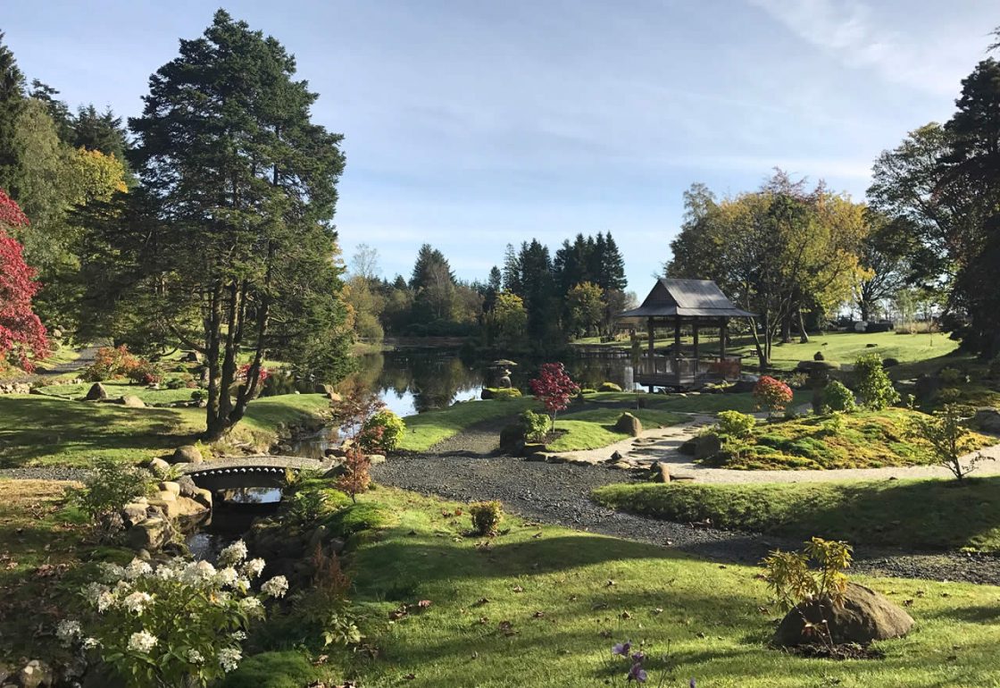 A colour image of the Japanese Garden Restoration Project Perthshire supported by The Ellis Campbell Foundation October 2017-2