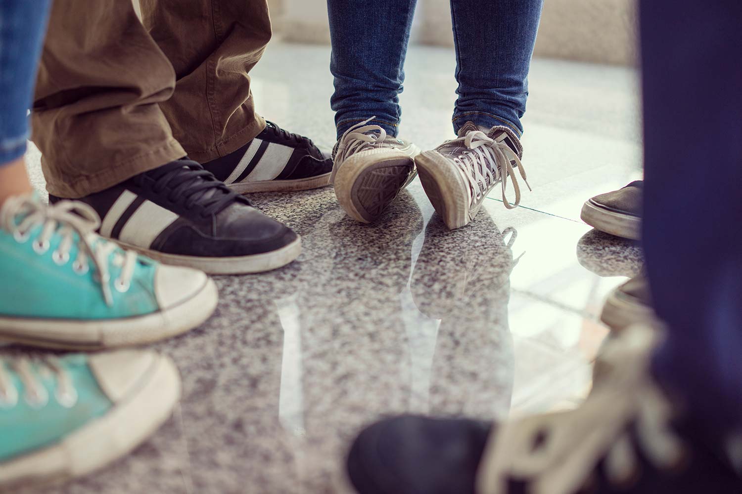 An image of young people footwear representing Clapham Common Boys Club supported by the Ellis Campbell Foundation