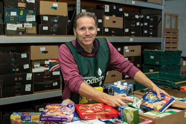 Volunteers sorting food at The Trussell Trust supported by the Ellis Campbell Foundation